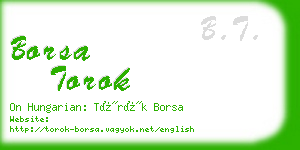 borsa torok business card